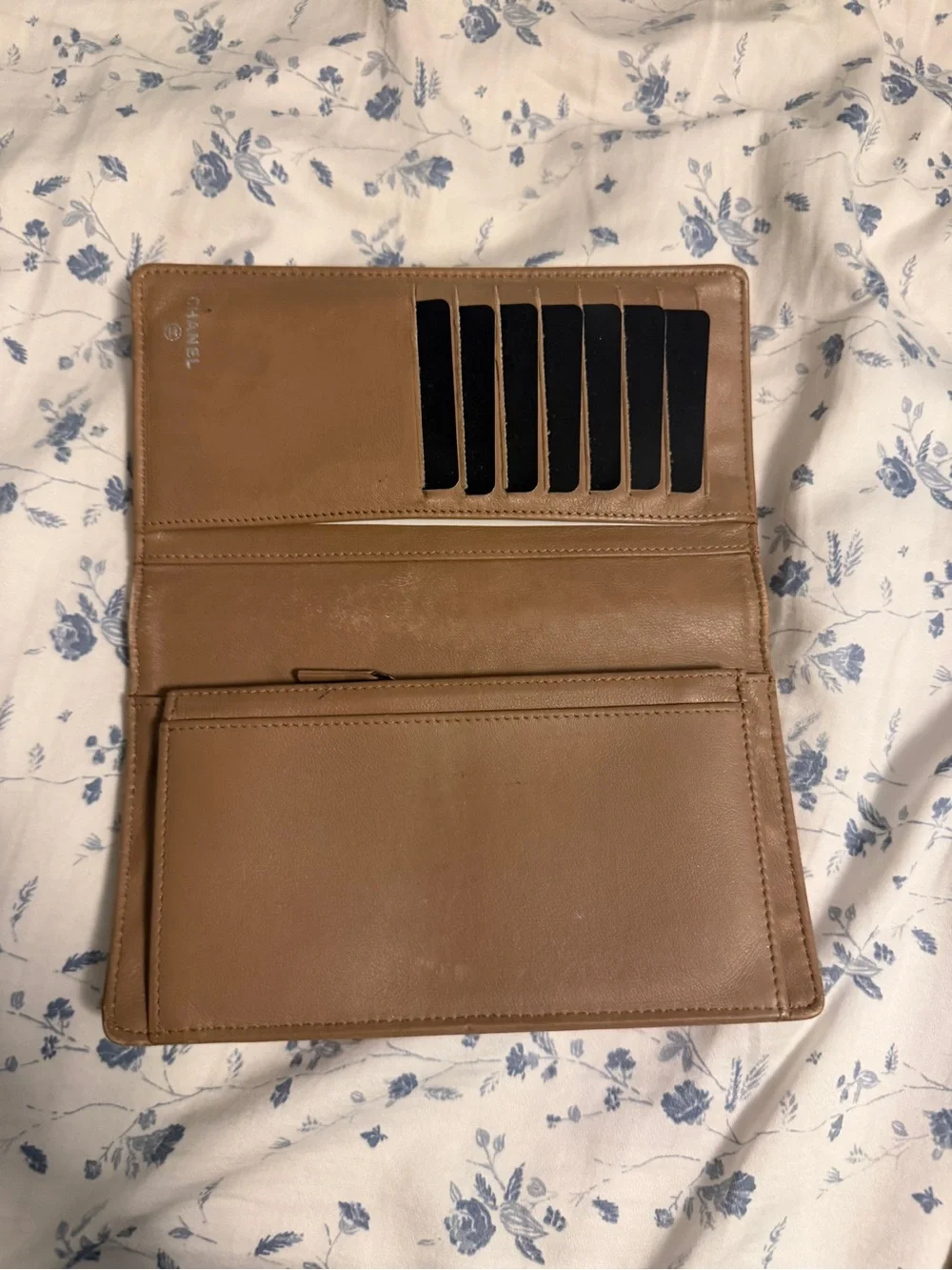 CHANEL tan leather